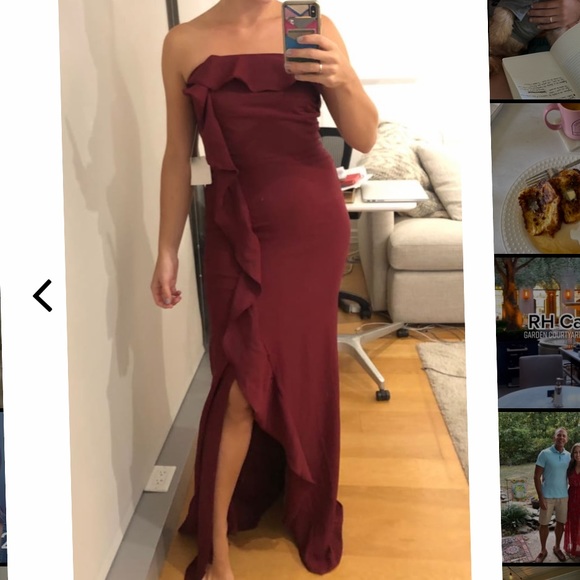 Lulu’s Valerie Ruffle Strapless Maxi - Picture 2 of 2